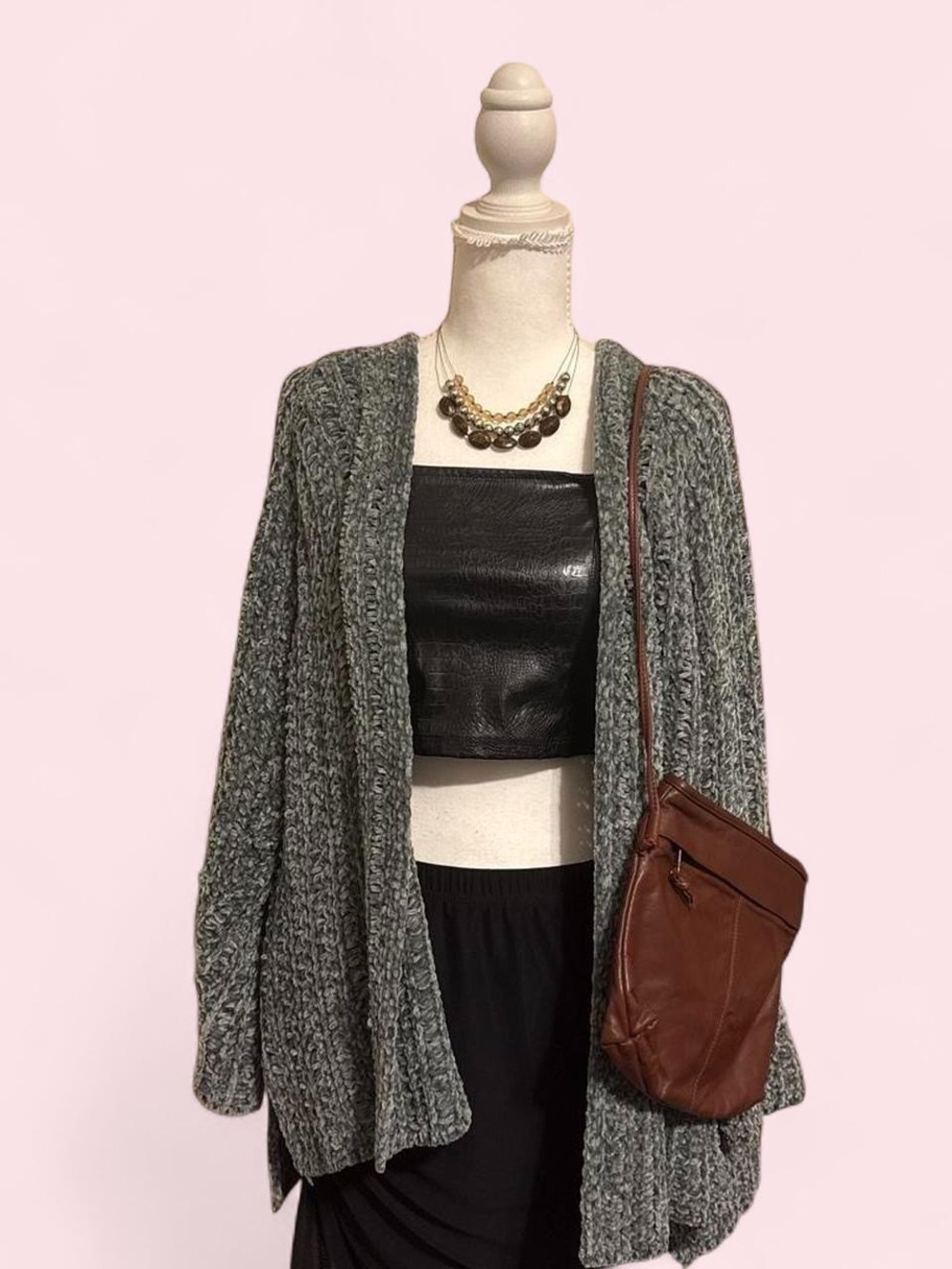 Green Soft Knit Cardigan